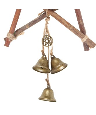 Witches Welcome Willow Pentagram Sign With Bells