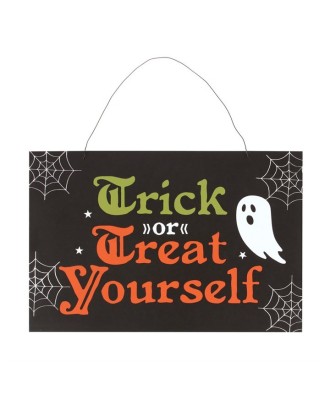 Trick Or Treat Yourself Hanging Sign