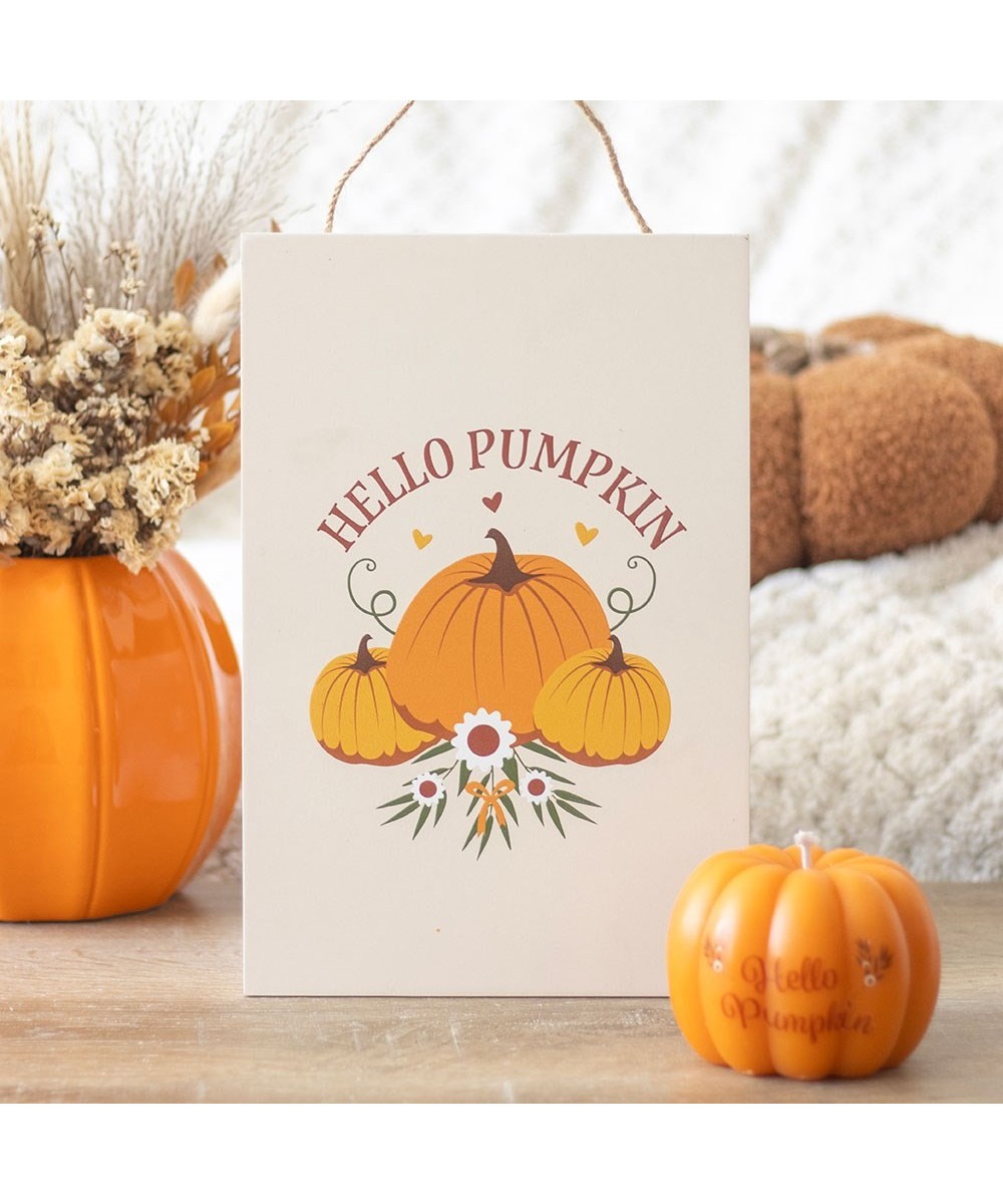 Autumn Days Hello Pumpkin Hanging Sign