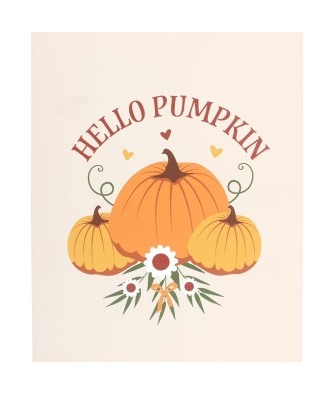 Autumn Days Hello Pumpkin Hanging Sign