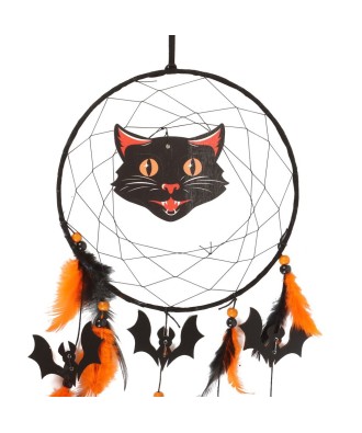 Black Cat Halloween Dreamcatcher