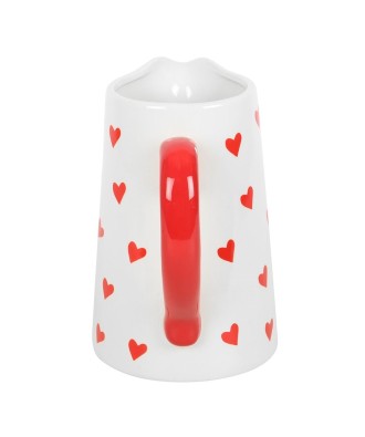 Heart Print Ceramic Flower Jug