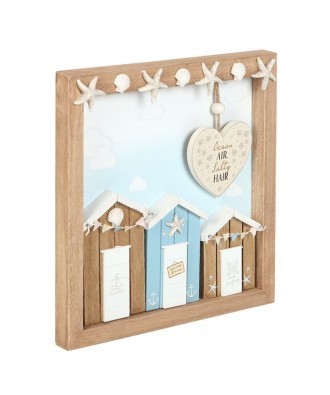 Ocean Air Salty Hair 3D Shell Beach Hut MDF Plaque