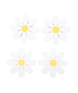 Set Of 4 Daisy Shaped Coasters