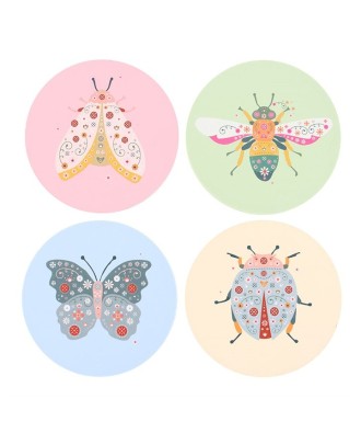 Floral Bug Coaster Set