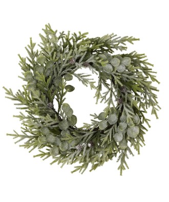 Frosted Pine And Eucalyptus Wreath