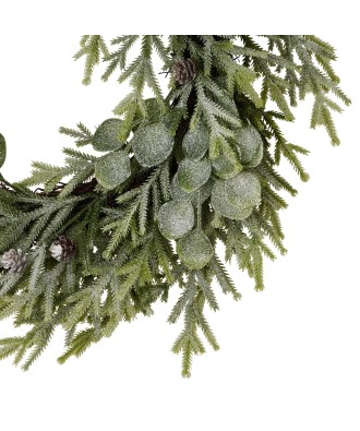 Frosted Pine And Eucalyptus Wreath