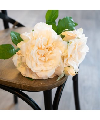 Peachy Cream Short Stem Rose Bouquet
