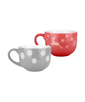 Christmas Ceramic Soup Mug