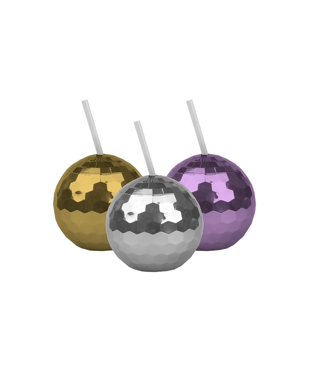 Disco Ball Tumbler With Straw