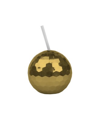 Disco Ball Tumbler With Straw