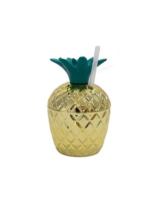 Pineapple Tumbler With Straw 250ml