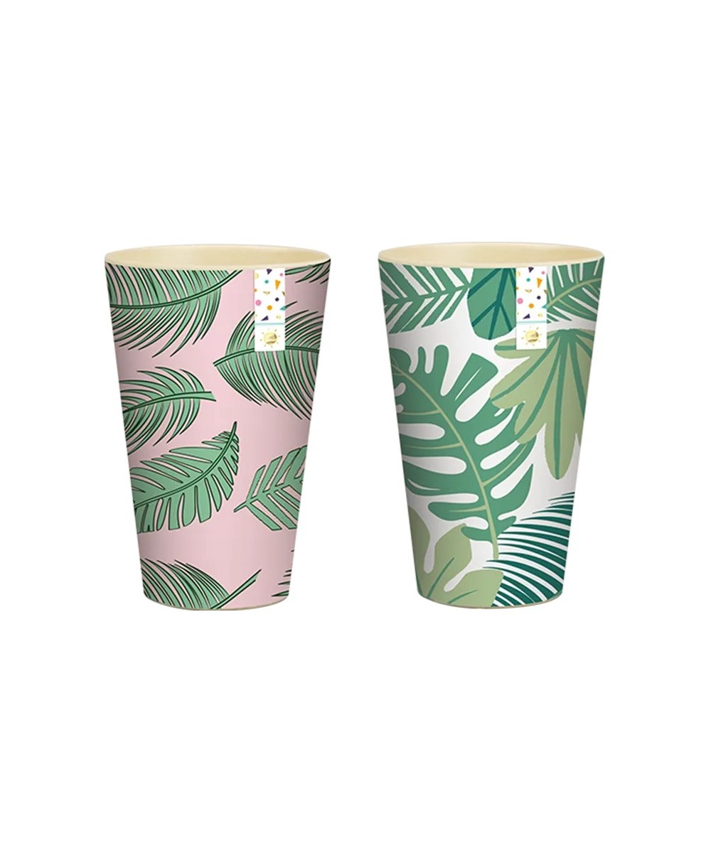 Summer Party Leaf Tall Printed Bamboo Tumbler