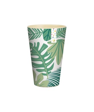 Summer Party Leaf Tall Printed Bamboo Tumbler