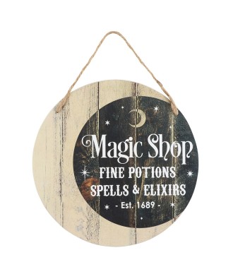 Magic Shop Round Hanging Mdf Sign